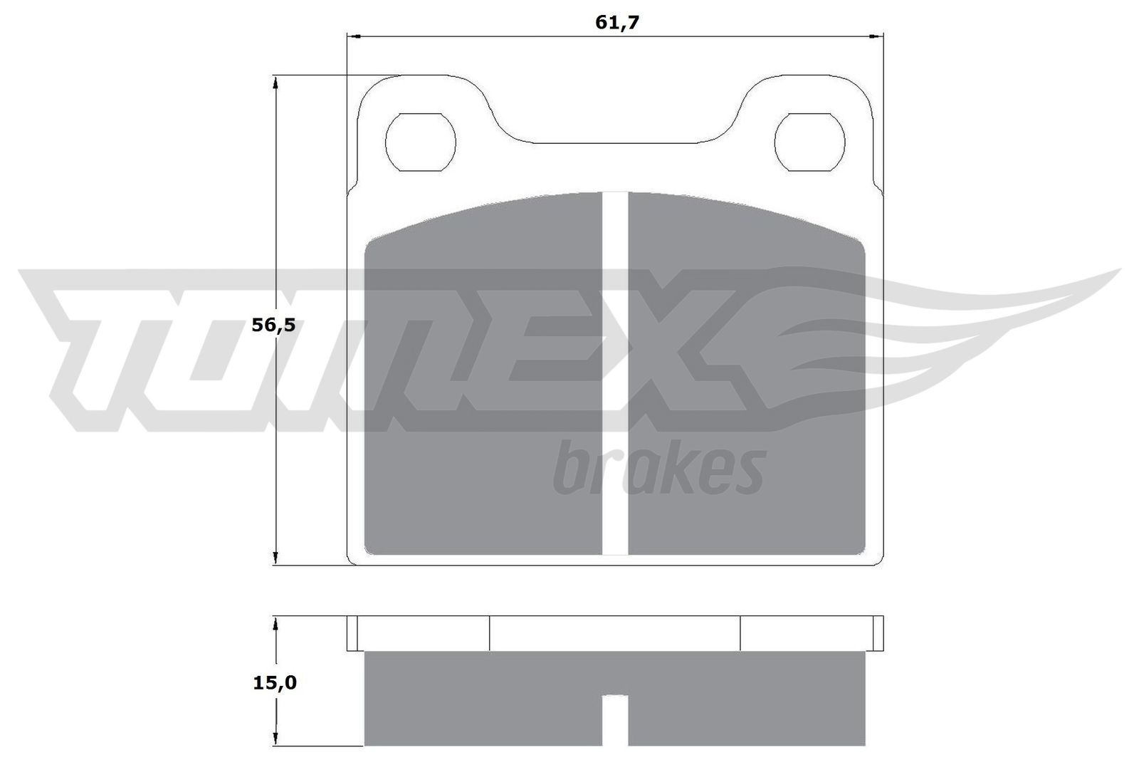 Obrázok Sada brzdových platničiek kotúčovej brzdy TOMEX Brakes  TX1019